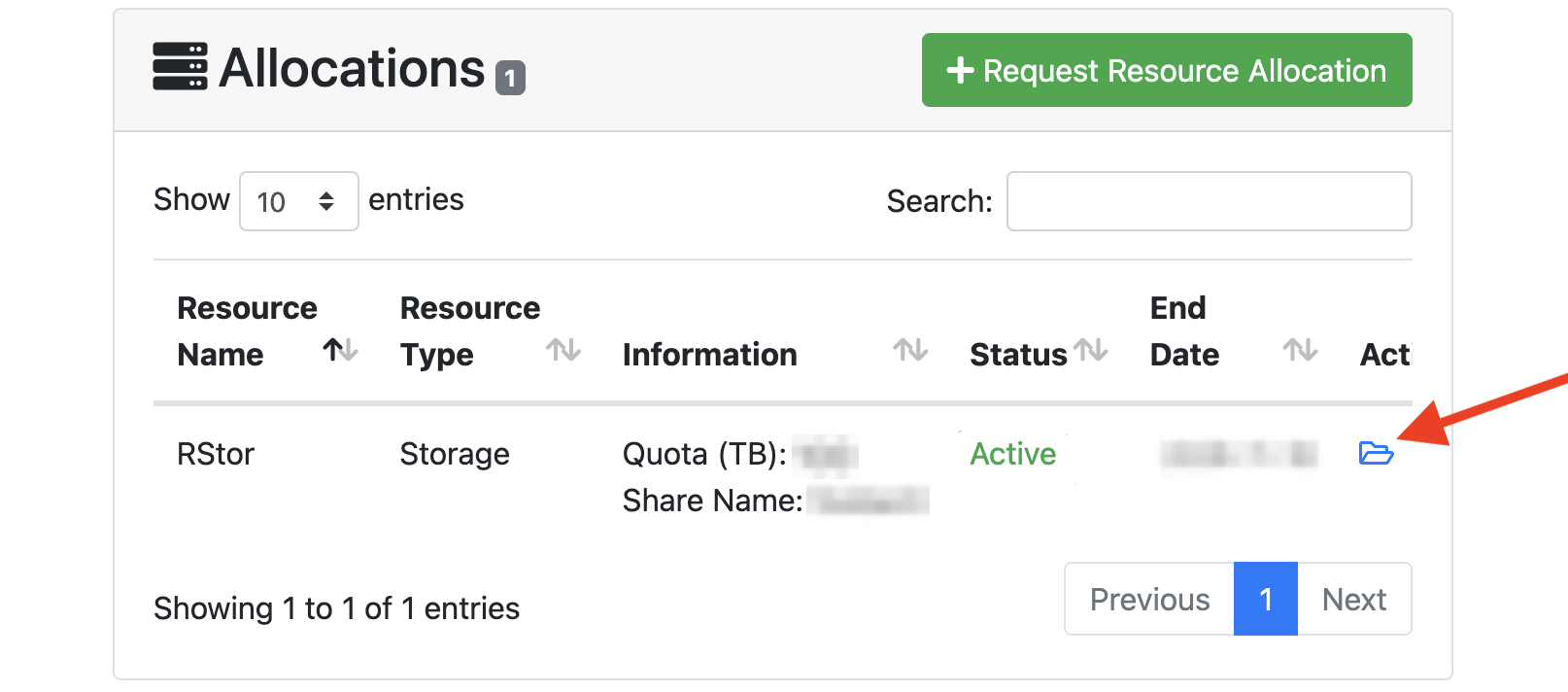 allocation portal allocation select